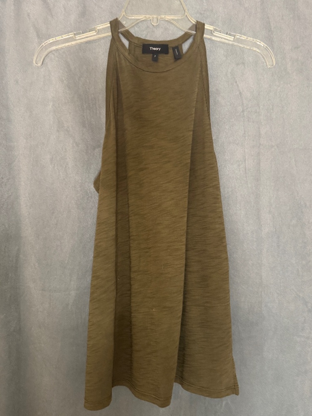 Theory Olive Green Halter Neck Tank
